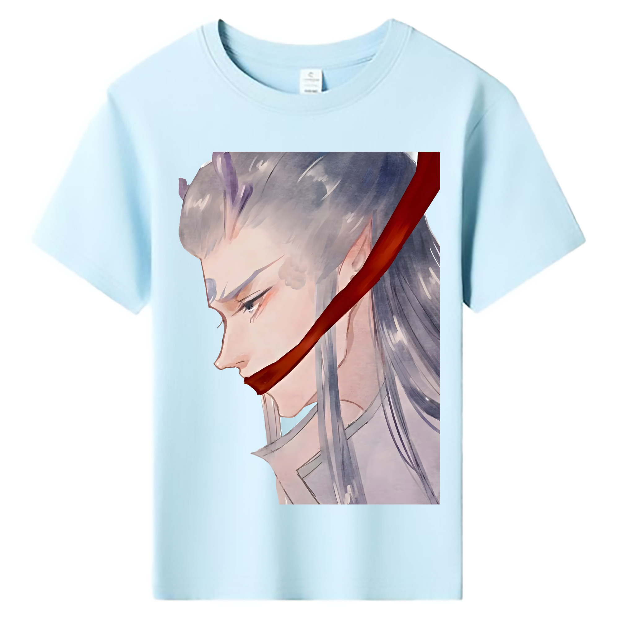 （画像用） Ne Zha 2 ナタ 魔童の大暴れ 綿100％キッズTシャツ（フロントプリント）
